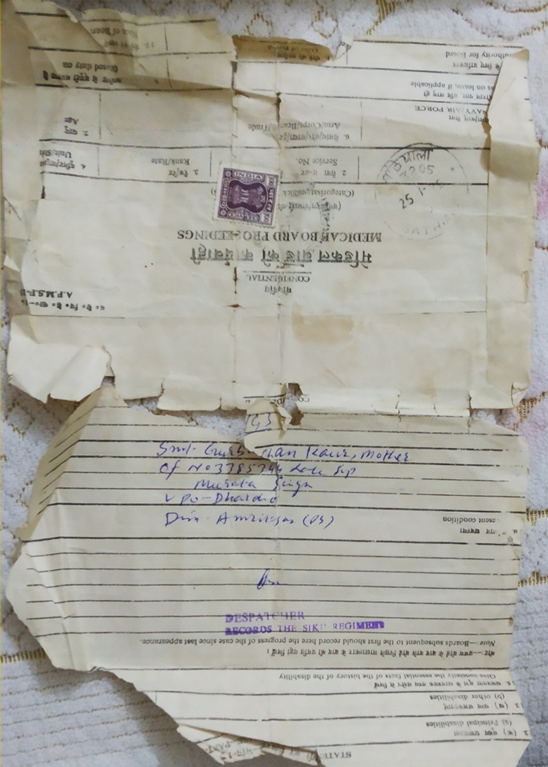 Correspondence by Bhai Moorta Singh to his family.