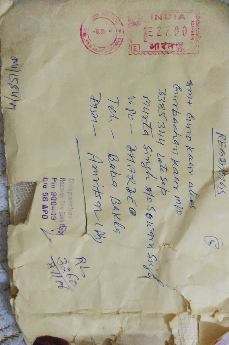 Correspondence by Bhai Moorta Singh to his family.