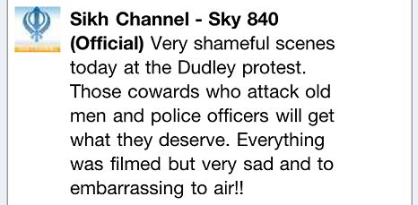 Official FB comment by Sikh Channel UK