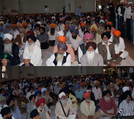 Calgary Sangat attending Shaheedi Smagam in memory of Bhai Dilawar Singh Babbar