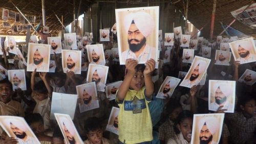 School Children in India in Support of Prof. Bhullar