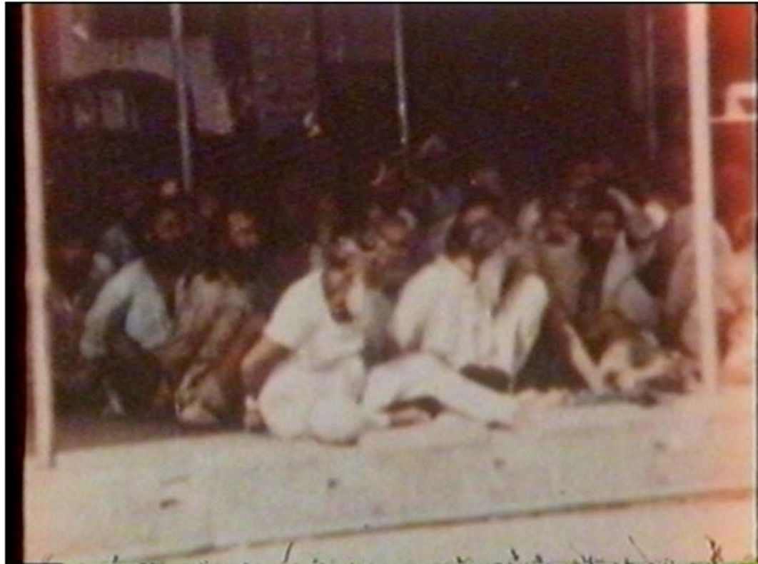Although Indian Army officials claimed that the attacks involved
necessary force with a minimal amount of casualties, Ranbir Kaur, a
school teacher who was visiting the Harmandir Sahib on a field trip,
witnessed the execution of over 150 people who had been locked inside
the basement. Doctors who conducted postmortems reported that the hands
of Sikhs had been tied behind their backs with their turbans as
pictured, and they had been executed at point-blank range.